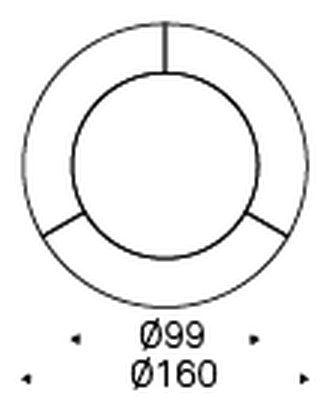 Skorpio Ker-Wood Round Dining Table by Cattelan Italia, size drawing 2