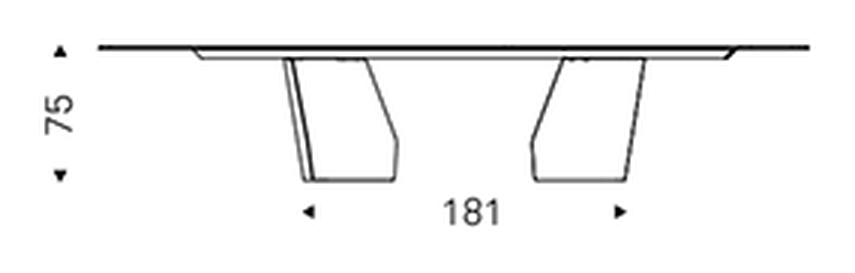 Senator CrystalArt Dining Table by Cattelan Italia, size drawing 1
