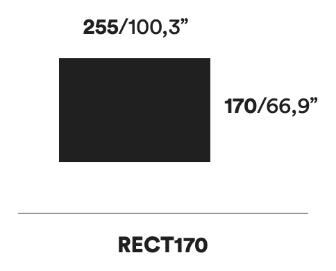Firenze Rug by Opinion Ciatti, size drawing: RECT170