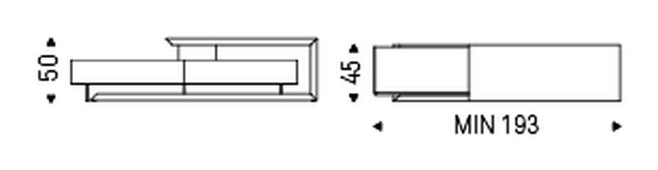 Link TV Cabinet by Cattelan Italia, size drawing 1