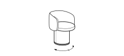 Billie Dining Chair by Ditre Italia, size drawing