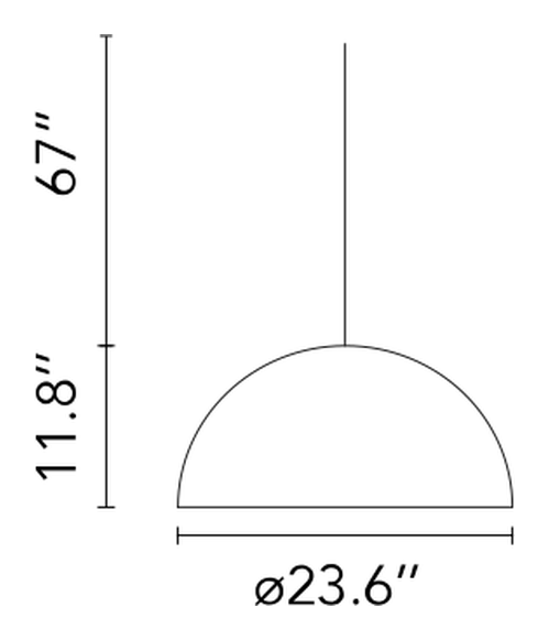 Skygarden Suspension Pendant Lamp by Flos, size drawing: Skygarden 1