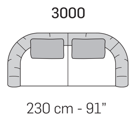 Crumble Sofa by Nicoline, size drawing 4