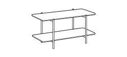 Erys Coffee Table by Ditre Italia, size drawing: Side table 90