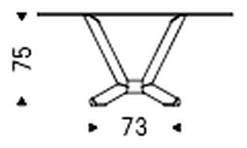 Planer Round Dining Table by Cattelan Italia, size drawing 1