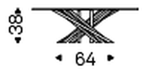 Atari Coffee Table by Cattelan Italia, size drawing 1