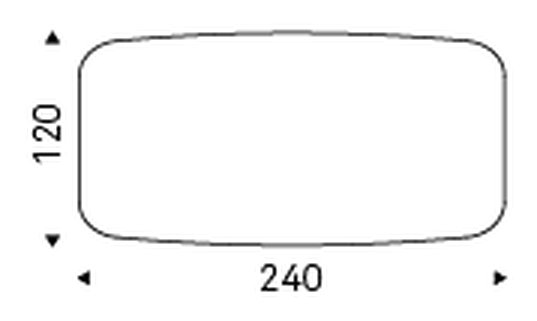Stratos Crystalart Dining Table by Cattelan Italia, size drawing 6