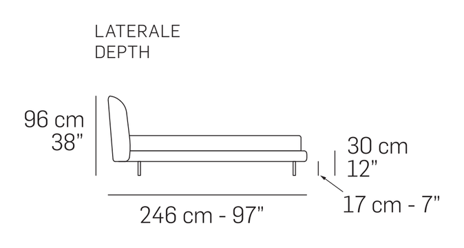 Rubicon Bed by Nicoline, size drawing 4