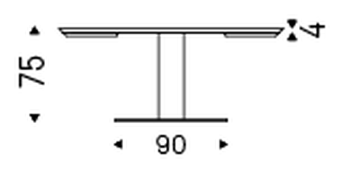 Elvis Wood Drive Extendable Dining Table by Cattelan Italia, size drawing 1
