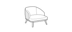 St. Tropez Armchair by Ditre Italia, size drawing: Armchair mix