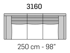 Cadorna Sofa by Nicoline, size drawing 3