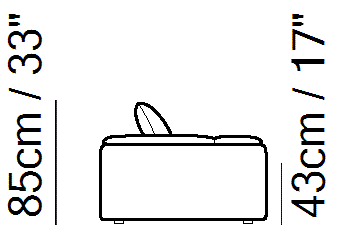 Amama Sectional by Natuzzi Italia, size drawing