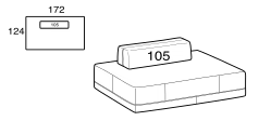 Sanders Sofa by Ditre Italia, size drawing: Rectangular composition 172