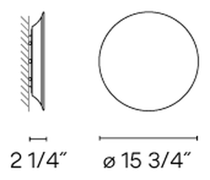 Puck Wall Art Lamp by Vibia, size drawing: Model 5471