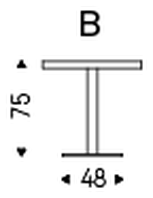 Ribot Keramik Bistrot Table by Cattelan Italia, size drawing 3