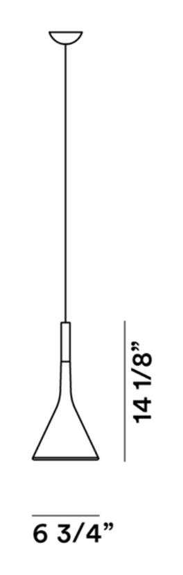 Aplomb Pendant Lamp by Foscarini, size drawing
