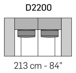 Cairoli Deep Sofa by Nicoline, size drawing 3