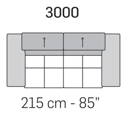 Tiziano Sofa by Nicoline, size drawing 3