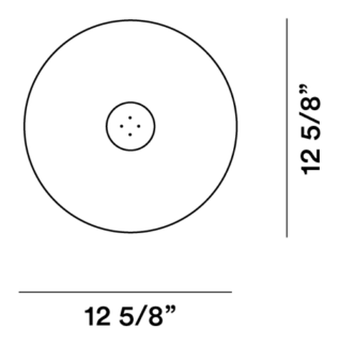 Circus Wall Lamp by Foscarini, size drawing