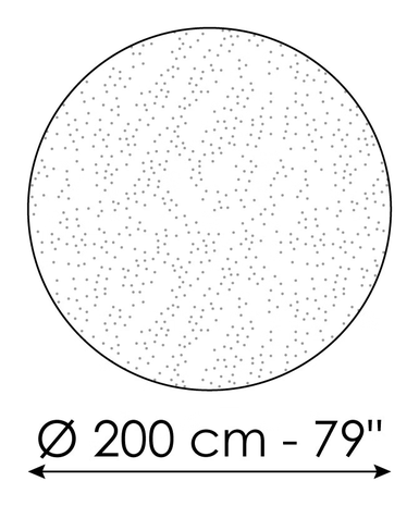 Nairobi Rug by Bonaldo, size drawing: Nairobi Ø200
