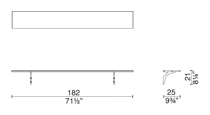 A.B.C. Bookcase by Cappellini, size drawing 6