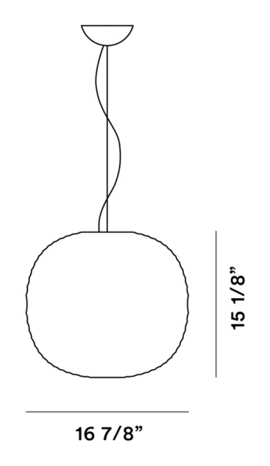 Gem Pendant Lamp by Foscarini, size drawing
