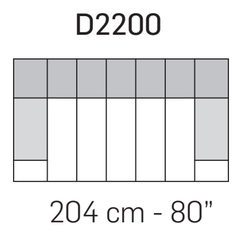 Zara Deep Sofa by Nicoline, size drawing 3