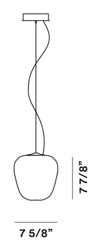 Rituals 3 Pendant Lamp by Foscarini, size drawing