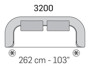 Klarence Sofa by Nicoline, size drawing 3
