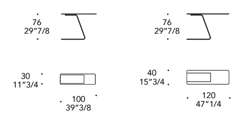 Oh Console by Reflex, size drawing