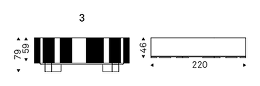 Amsterdam Keramik Sideboard by Cattelan Italia, size drawing 2
