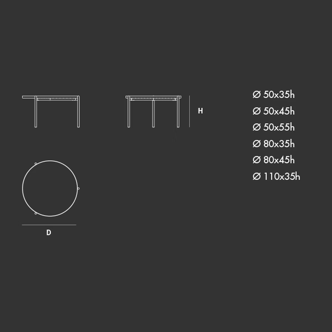 Campos Coffee Table by Sovet, size drawing: Campos