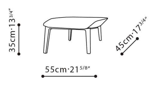 Qing Chair (High Back) by Camerich, size drawing: C02D0705