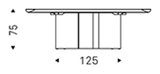 Papel Keramik Premium Dining Table by Cattelan Italia, size drawing 1