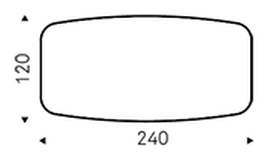 Atrium Keramik Premium Dining Table by Cattelan Italia, size drawing 2