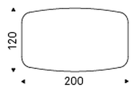 Premier Crystalart Dining Table by Cattelan Italia, size drawing 3