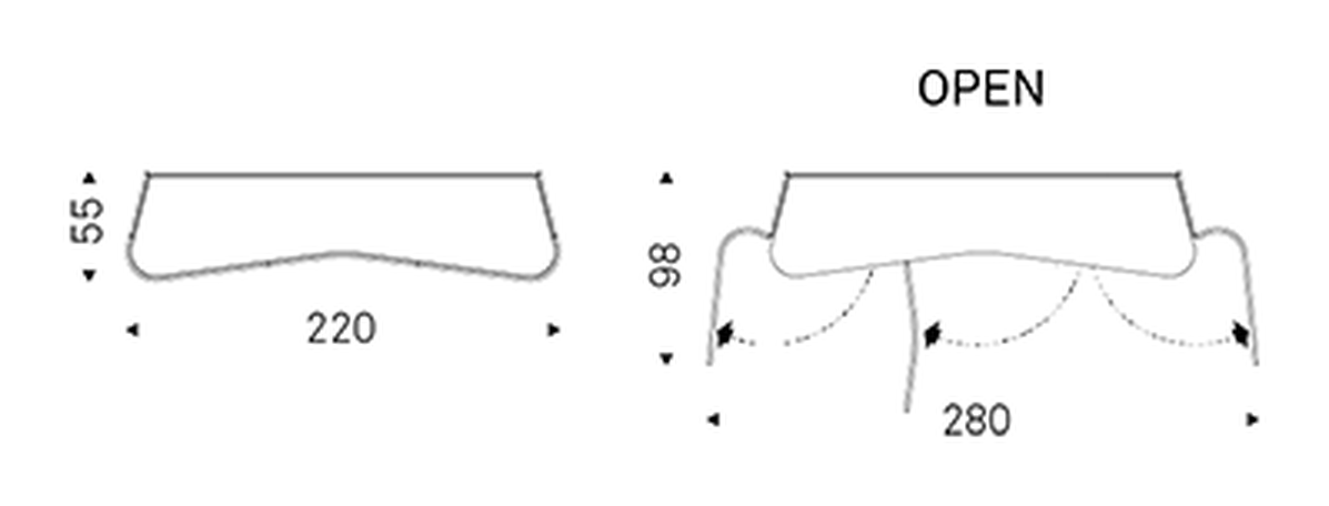 Blues Sideboard by Cattelan Italia, size drawing 2