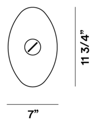 Bit 2 Wall Lamp by Foscarini, size drawing