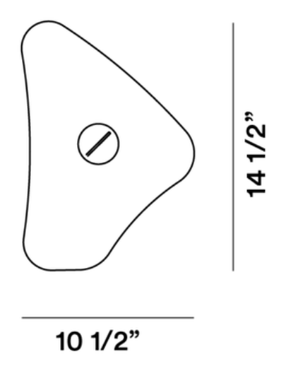 Bit 4 Wall Lamp by Foscarini, size drawing