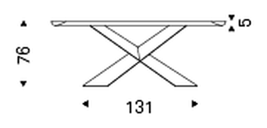 Tyron Keramik Premium Dining Table by Cattelan Italia, size drawing 1