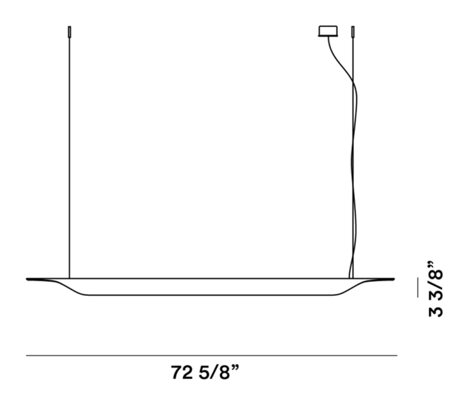 Troag Pendant Lamp by Foscarini, size drawing