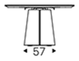 Napoleon Wood Dining Table by Cattelan Italia, size drawing 2