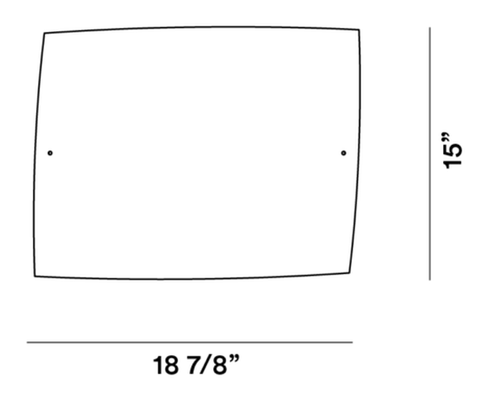 Folio Ceiling Lamp by Foscarini, size drawing