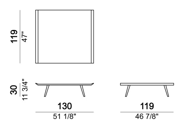 Moon Invaders Coffee Table by Arketipo, size drawing 2