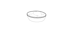 Deck Coffee Table by Ditre Italia, size drawing: Marble top for round coffee table