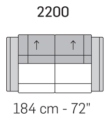 Pisa Sofa by Nicoline, size drawing 3