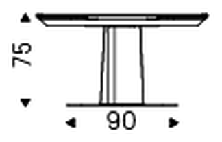 Duffy Keramik Drive Extendable Dining Table by Cattelan Italia, size drawing 1