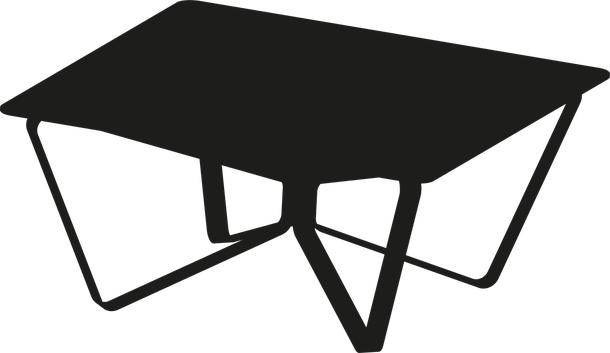 Loop Coffee Table by Bontempi, size drawing: 08.36