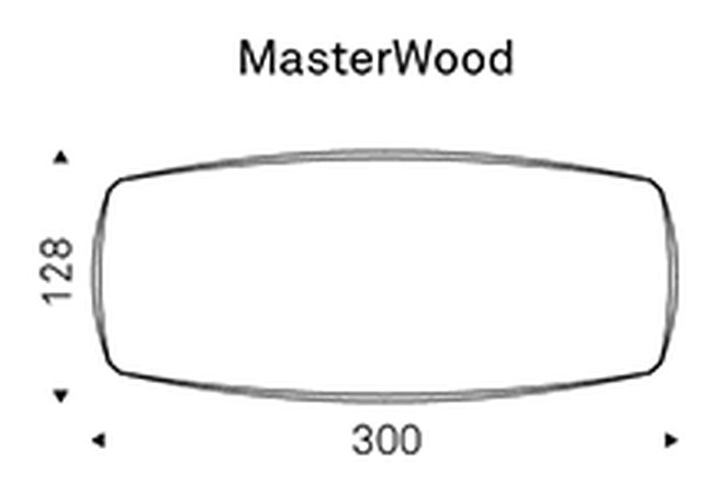Scott Wood Dining Table by Cattelan Italia, size drawing 6