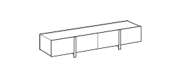 Beam Sideboard by Ditre Italia, size drawing: Walnut TV stand sideboard